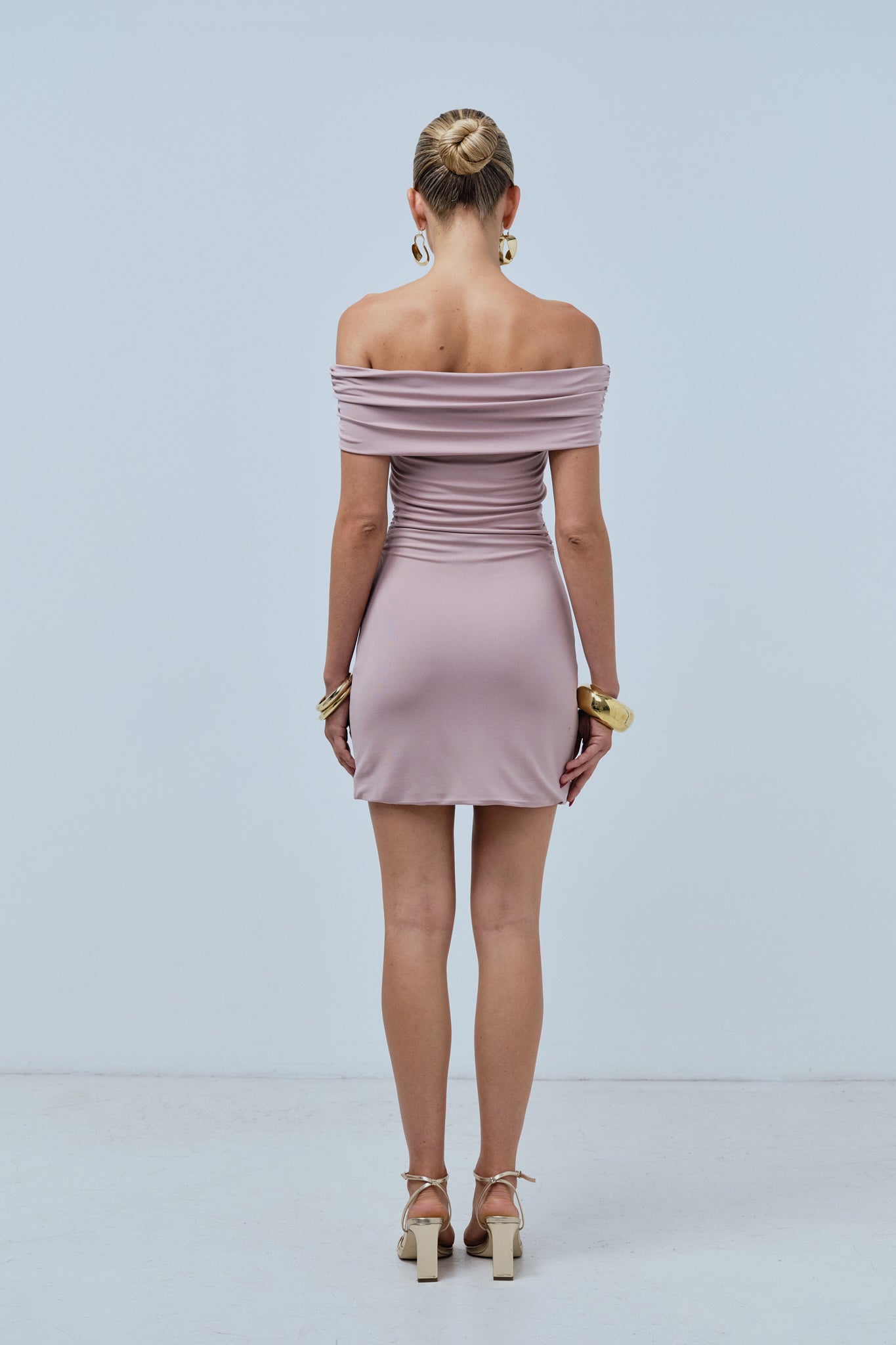 Rosa Off-shoulder Mini Dress - Pink