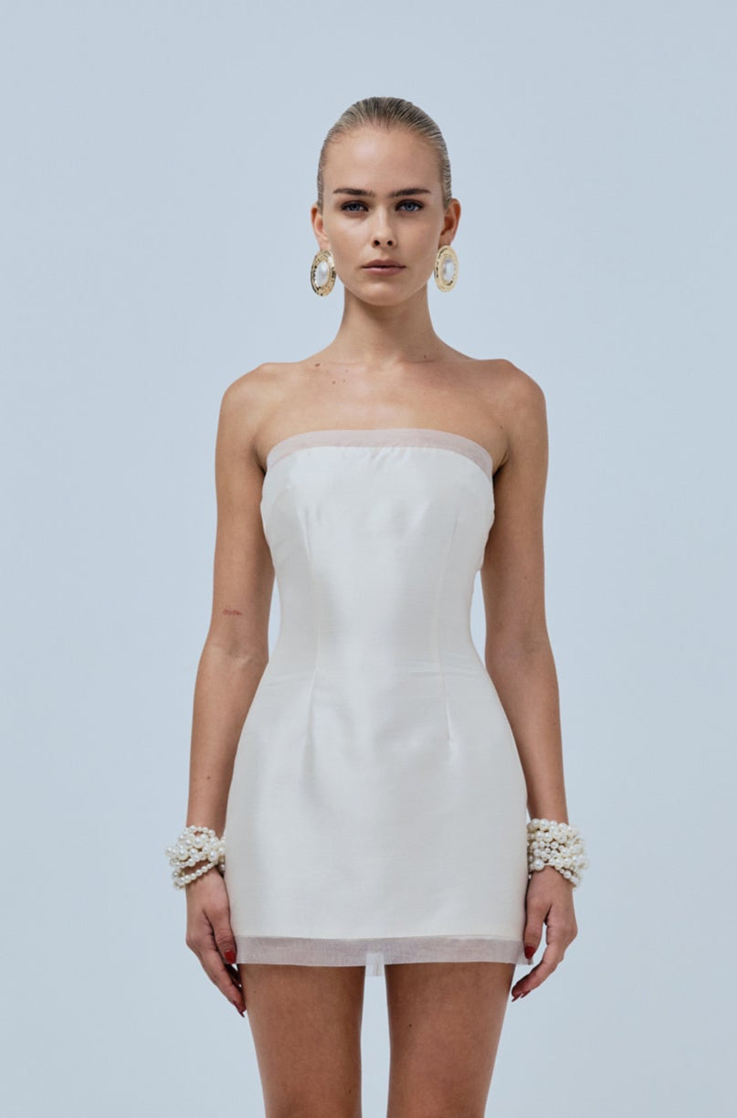 Tulle Mini Dress - White