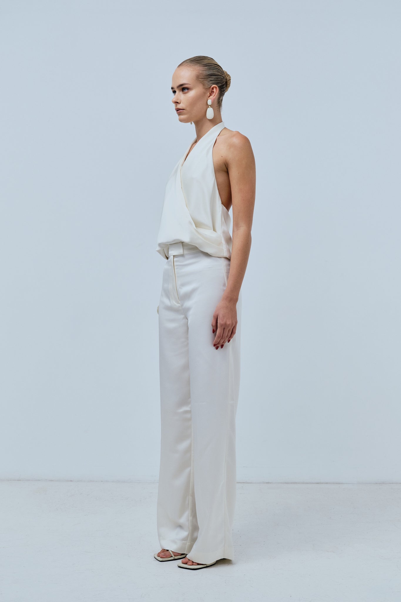 Pearl Palazzo Pants - White