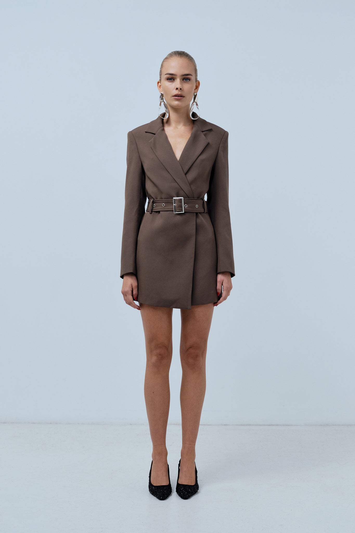Clara Blazer Dress - Mocha