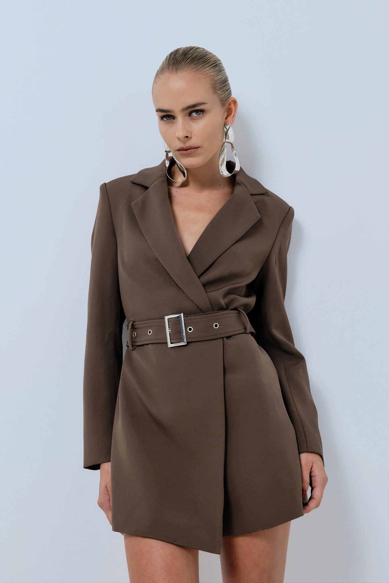 Clara Blazer Dress - Mocha