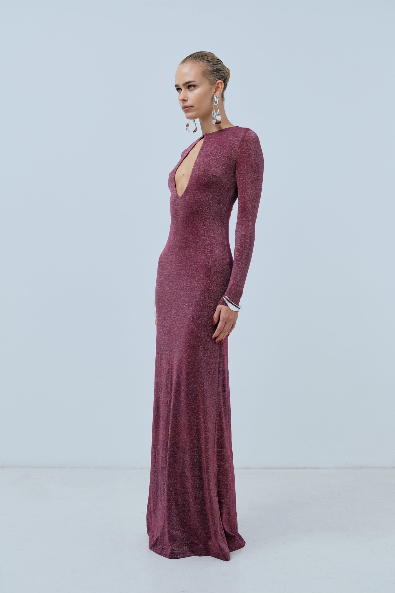 Luna Gown - Plum Shimmer