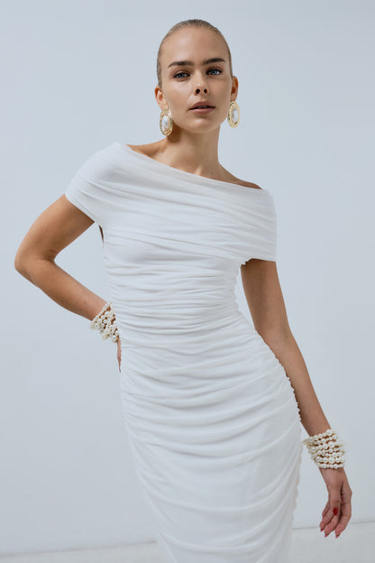 Blanc Midi Dress
