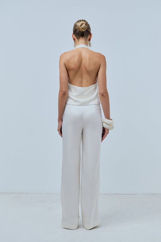Pearl Palazzo Pants - White