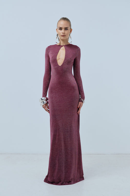 Luna Gown - Plum Shimmer